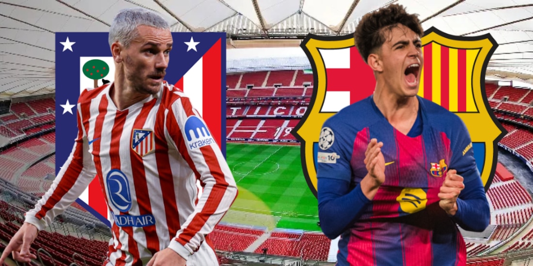 El Atlético de Madrid recibe al Barcelona en el Metropolitano.