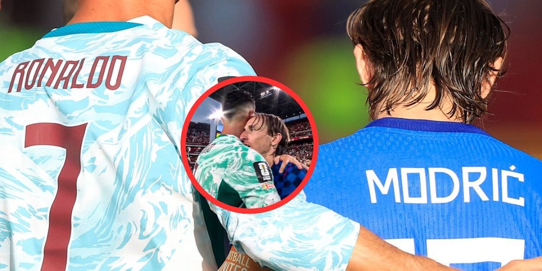 Luka Modrić a Cristiano Ronaldo tras el Portugal vs Croacia