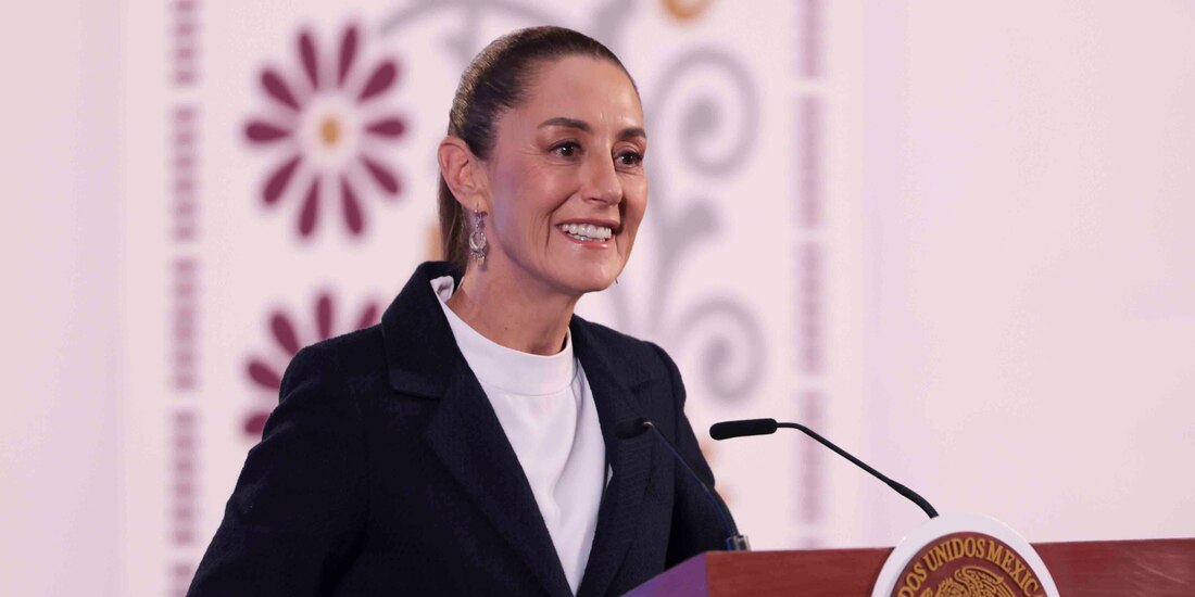 La Presidenta Claudia Sheinbaum en conferencia de prensa.