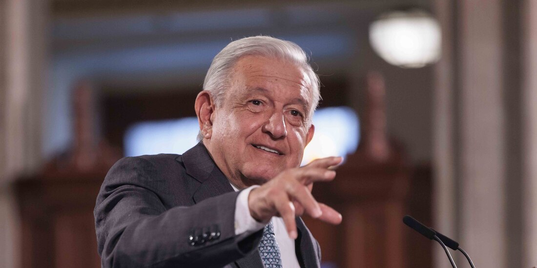 El Presidente Andrés Manuel López Obrador, en conferencia de prensa.