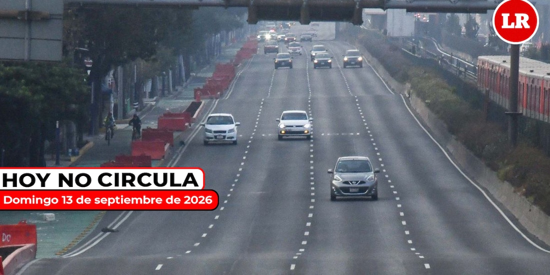 Hoy No Circula aplica este domingo 13 de septiembre de 2026 tras la activación de la sexta Contingencia Ambiental del año.