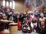 En medio de la imagen la Jefa de Gobierno, Clara Brugada.