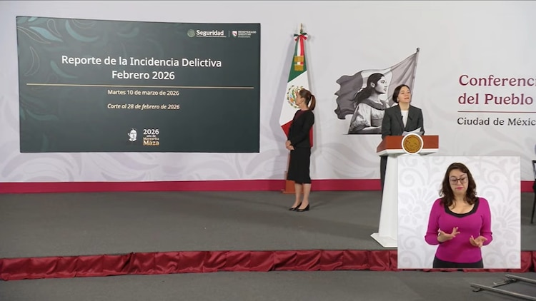 La funcionaria en la conferencia de este martes.