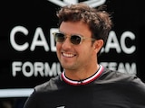 Checo Pérez en una carrera de la F1 con Cadillac