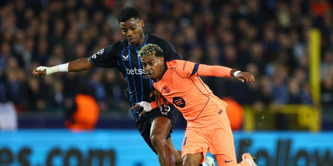 Brujas y Barcelona igualan a tres goles.