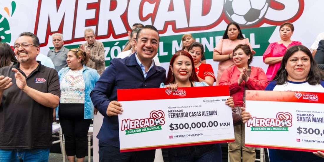 Janecarlo Lozano inyecta 16 millones de pesos a mercados de Gustavo A. Madero rumbo al Mundial.