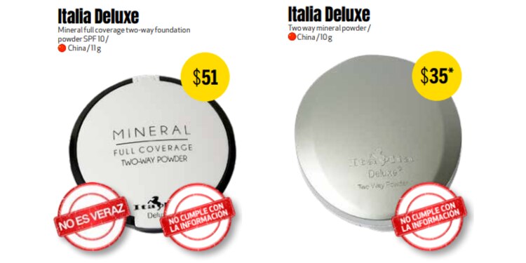 El polvo Italia Deluxe no soporta las caídas y además tiene hasta 21 por ciento menos producto del declarado.