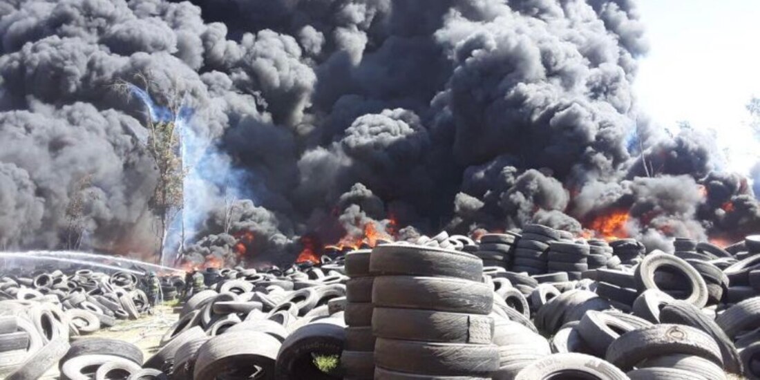 Incendio en tiradero de Guajalajara