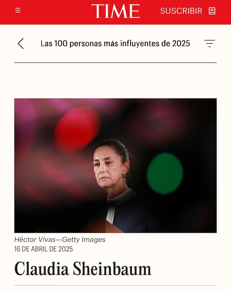Sheinbaum nombrada por la revista TIME.