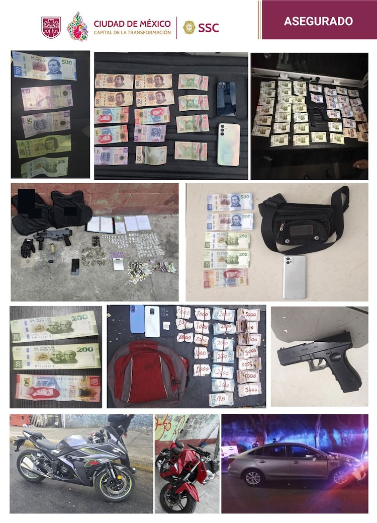 A los detenidos se les han decomisado armas, droga y dinero en efectivo.