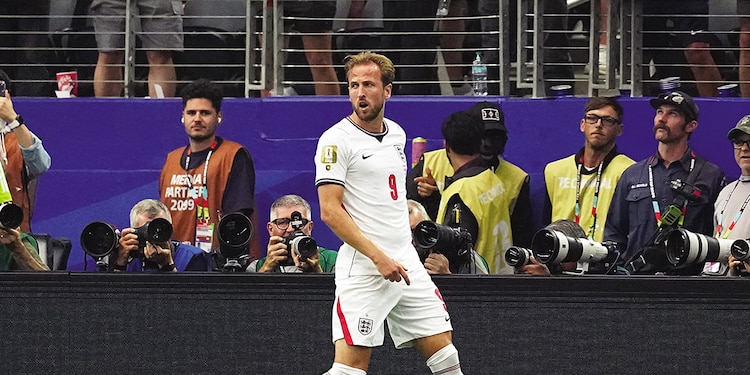 EL INGLÉS tras su
segundo gol ante los
croatas, ayer