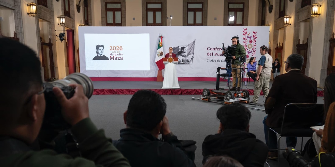 Conferencia en Palacio Nacional.