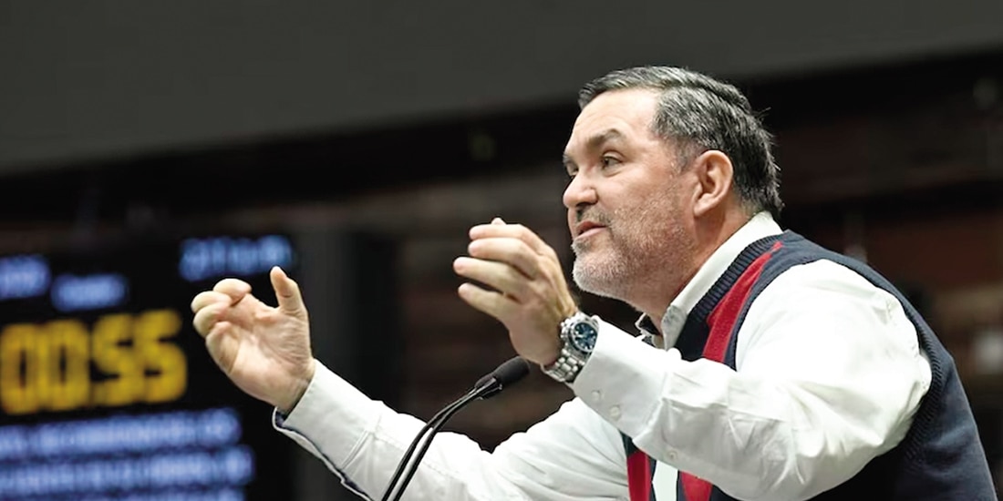 El diputado panista Federico Döring, en su exposición en la Cámara baja.