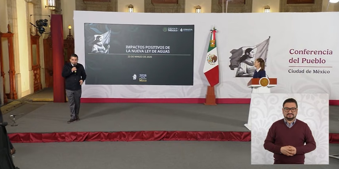 El director de Conagua dio información en la Mañanera de CSP.