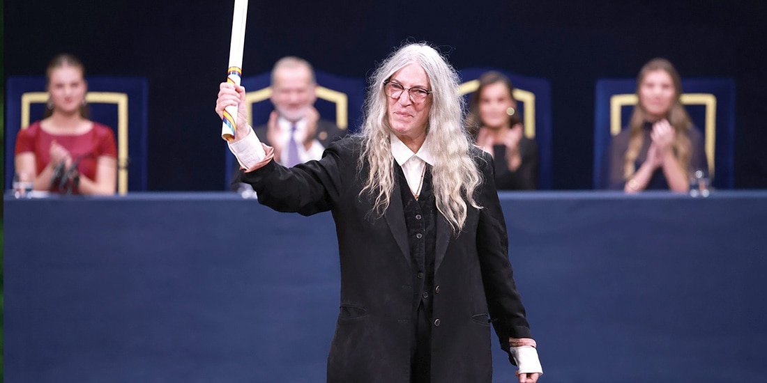 La artista Patti Smith en la ceremonia, ayer