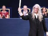 La artista Patti Smith en la ceremonia, ayer