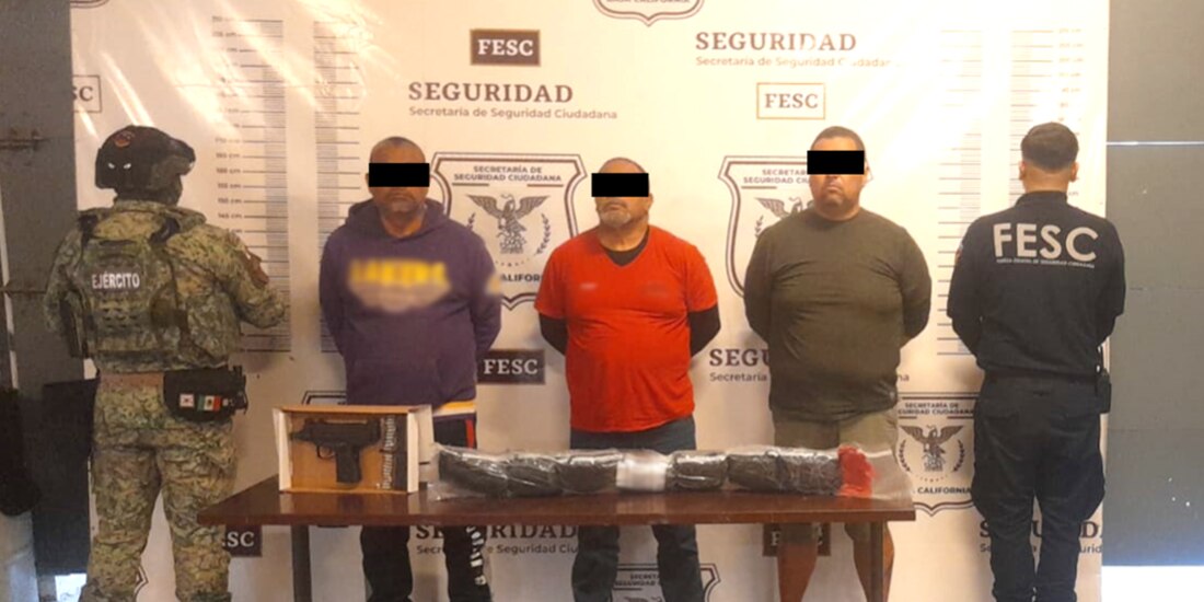 Detención en BC de presuntos delincuentes.