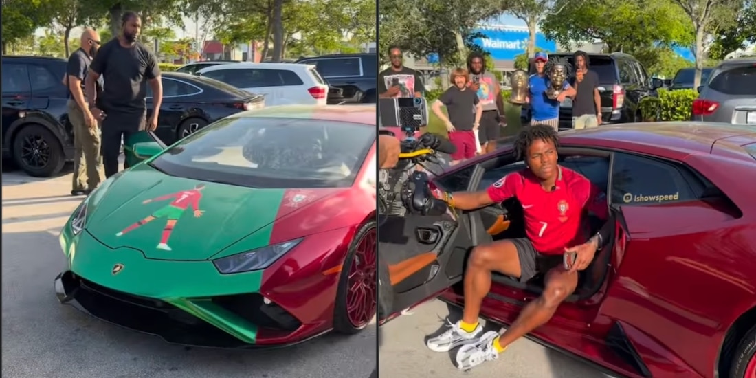 Speed y un auto deportivo en honor a Cristiano Ronaldo