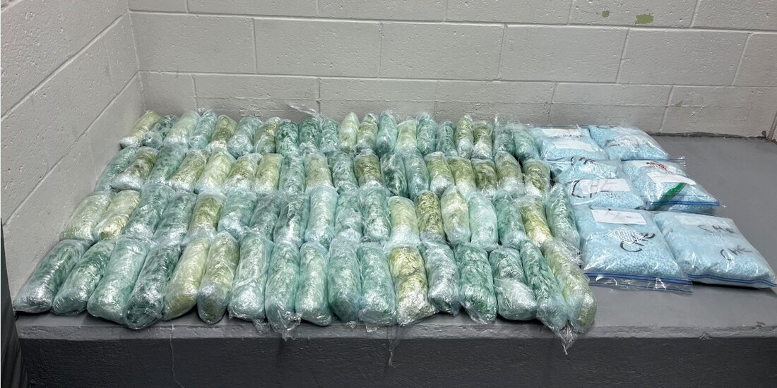 Autoridades estadounidenses han incautado más de una tonelada de drogas, entre ellas más de 700 kilos de fentanilo.