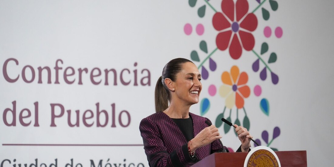 La Presidenta de México, Claudia Sheinbaum, en Palacio Nacional.