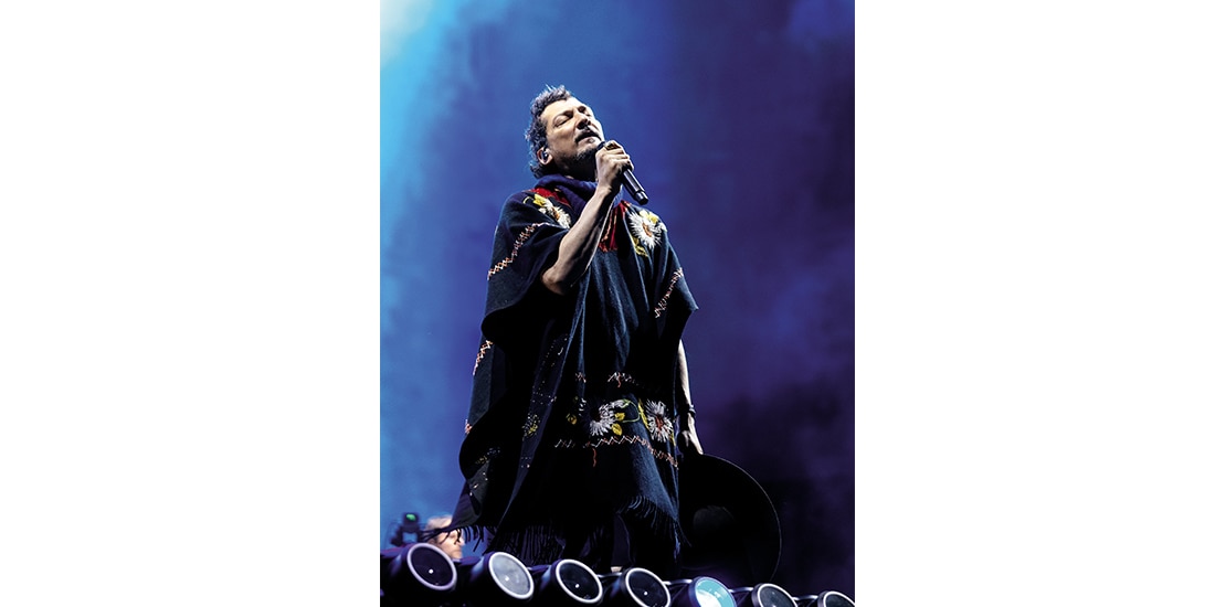 León Larregui, ayer en el escenario principal.