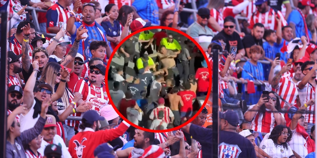 En un amistoso ante Chivas y Atlas, fans de ambos equipos protagonizaron una batalla campal a las fueras del BMO Stadium en Los Ángeles