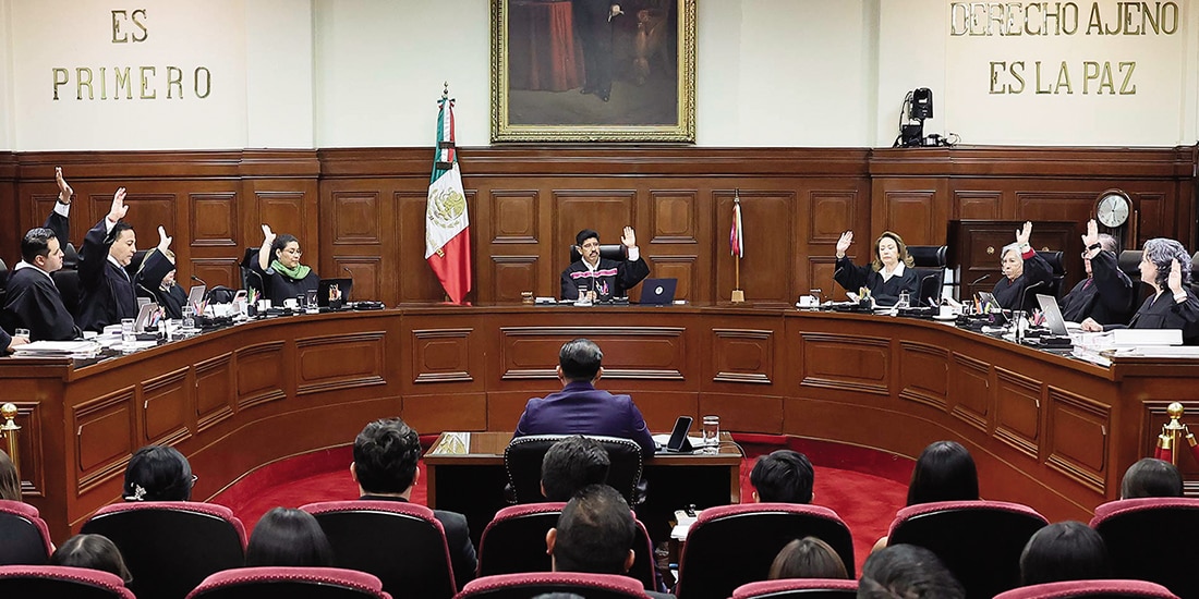 Votación durante la Sesión ordinaria del pleno de la Suprema Corte de Justicia de la Nación (SCJN), ayer.