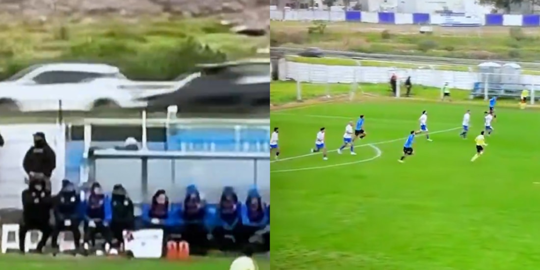 En Uruguay un partido de futbol causó un terrible choque.