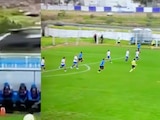 En Uruguay un partido de futbol causó un terrible choque.