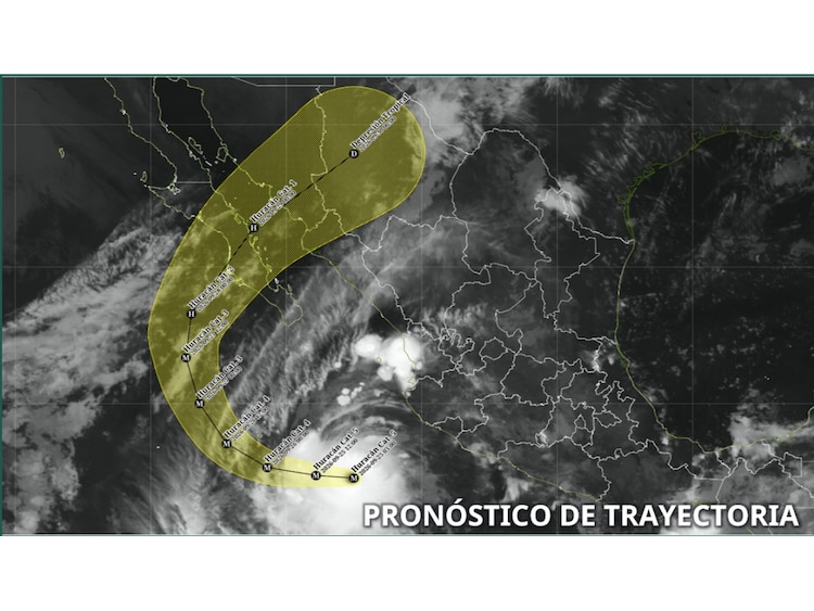 Trayectoria estimada del huracán Polo.