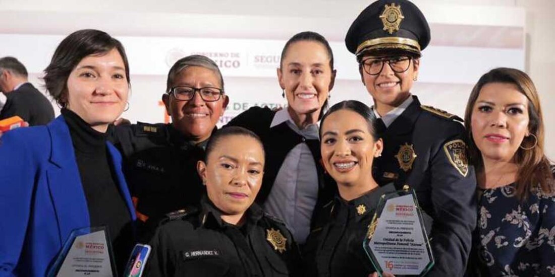 Sheinbaum reconoce a Ateneas y policías que combaten violencia a mujeres en CDMX