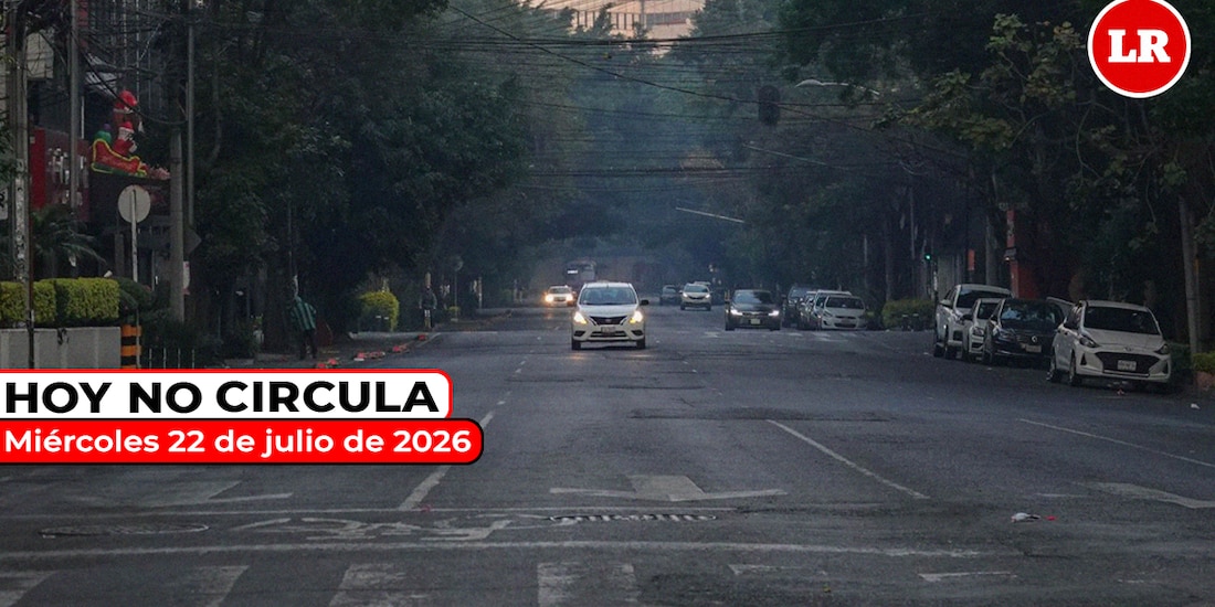 Te compartimos las restricciones del Hoy No Circula para este miércoles 22 de julio de 2026.