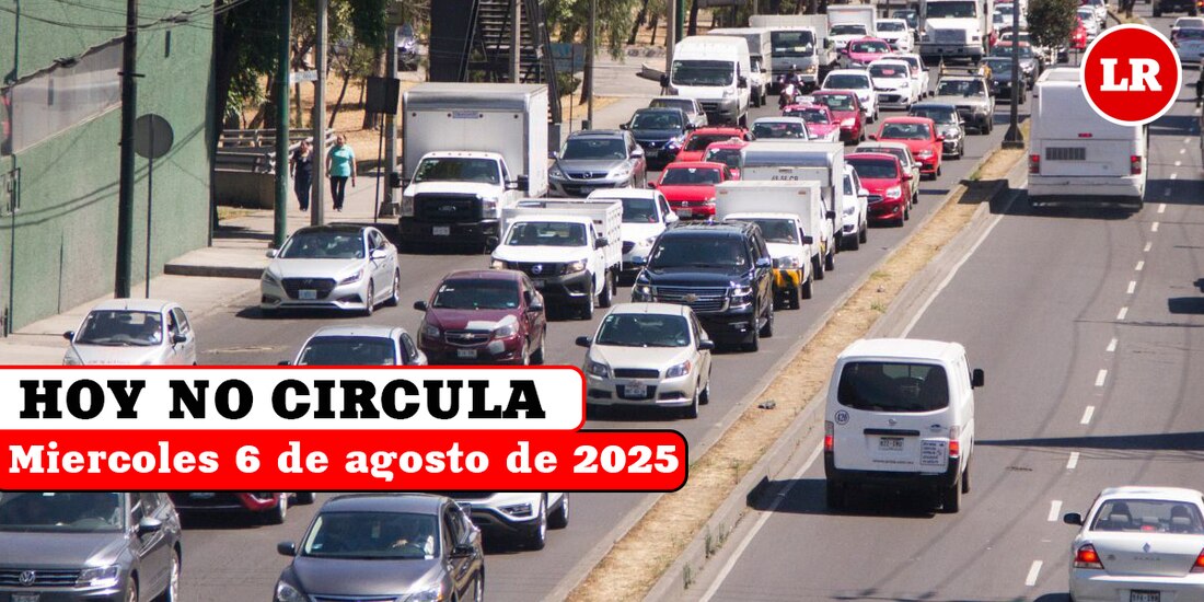Te decimos qué vehículos deben descansar este miércoles 6 de agosto de 2025 en la Ciudad de México y el Estado de México.