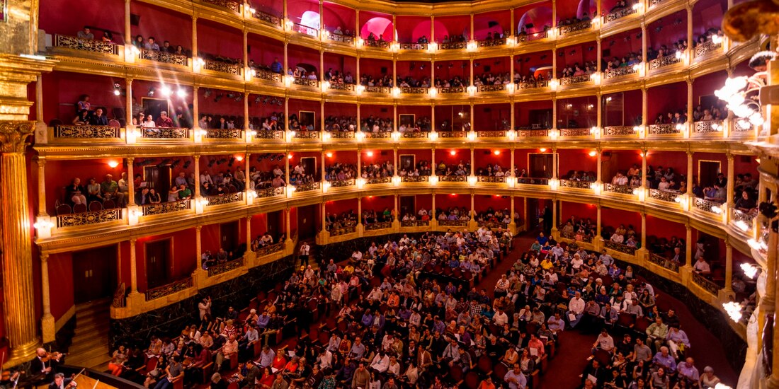 Interior del Teatro Degollado, en Guadalajara, recinto donde será la premiación este año.