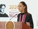 Claudia Sheinbaum, presidenta de México, en la Conferencia del Pueblo.