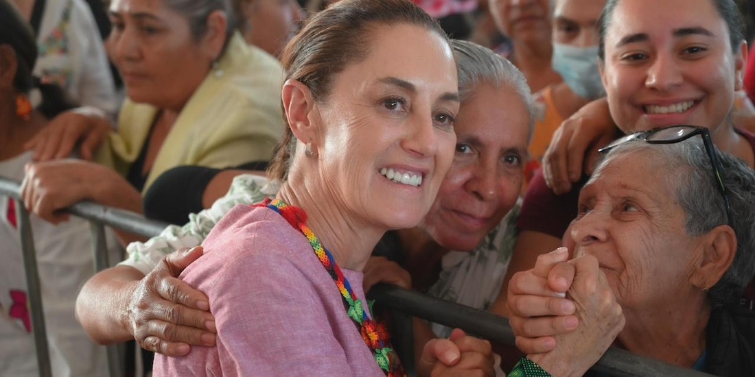 Presidenta Claudia Sheinbaum, durante su gira de trabajo en Nayarit.