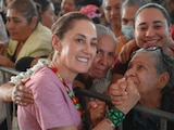 Presidenta Claudia Sheinbaum, durante su gira de trabajo en Nayarit.