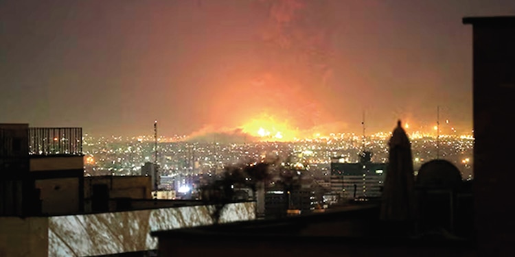 Una explosión en Teherán, el 7 de marzo.