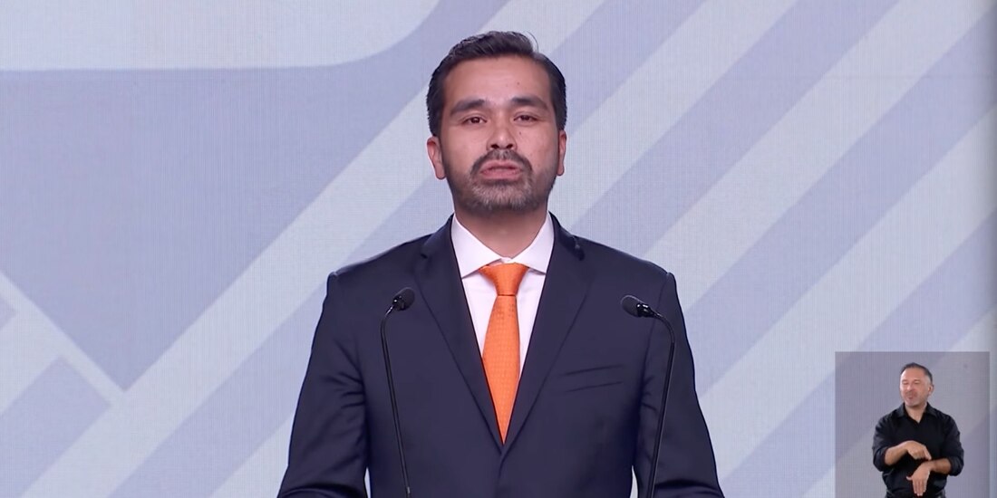 El abanderado de Movimiento Ciudadano, Jorge Álvarez Máynez