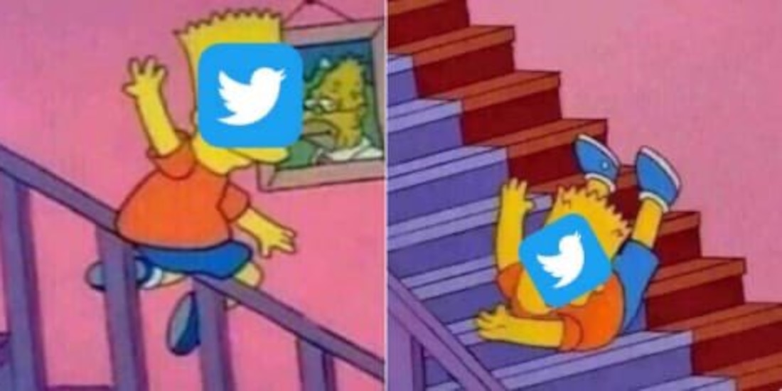 Memes de la caída de Twitter