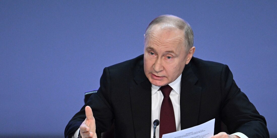 El presidente de Rusia, Vladimir Putin, ayer durante la reunión.