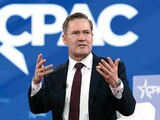 Mike Waltz, asesor del presidente de EU, habla ayer en la conferencia de la CPAC, en Maryland