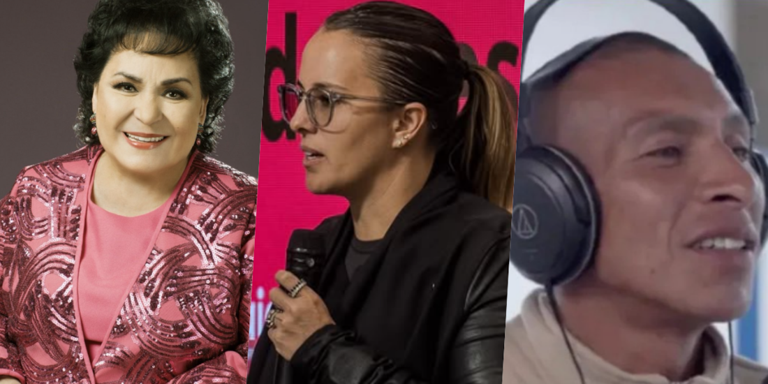 Carmen Salinas, Saskia Niño y Beto