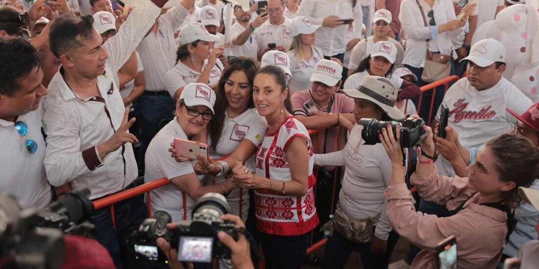 'Somos un movimiento de transformación que tiene principios', asegura Claudia Sheinbaum desde Veracruz.