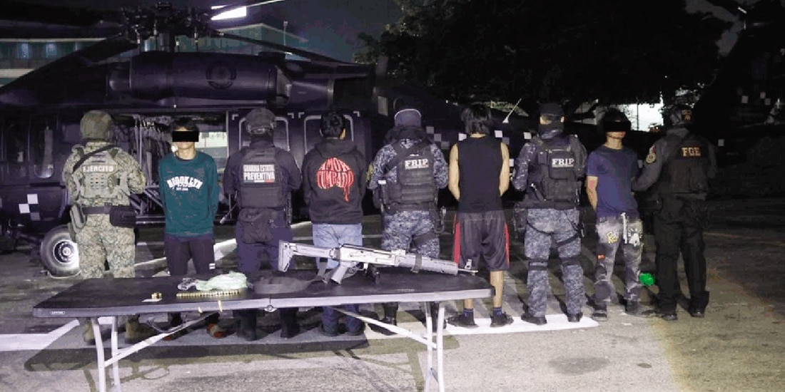 Elementos federales detuvieron a dos menores con armas y droga en Chiapas, el pasado 12 de febrero.