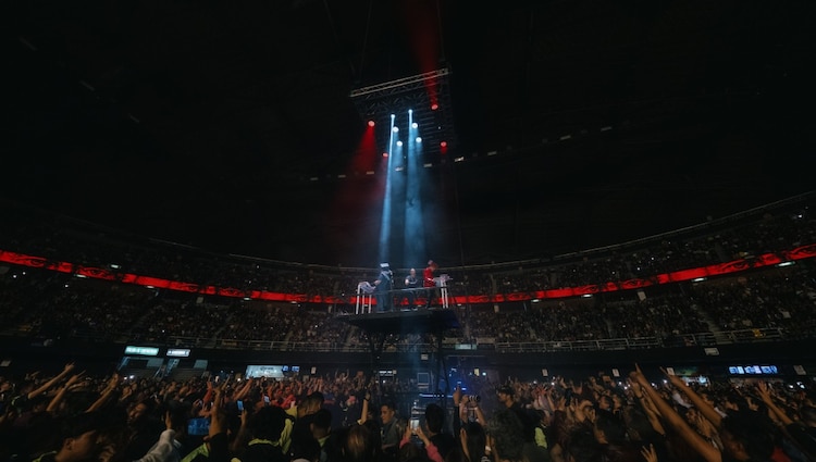 El concierto histórico con producción holográfica y lleno total se realizó dentro del Palacio de los Deportes, también conocido como el Domo de Cobre.
