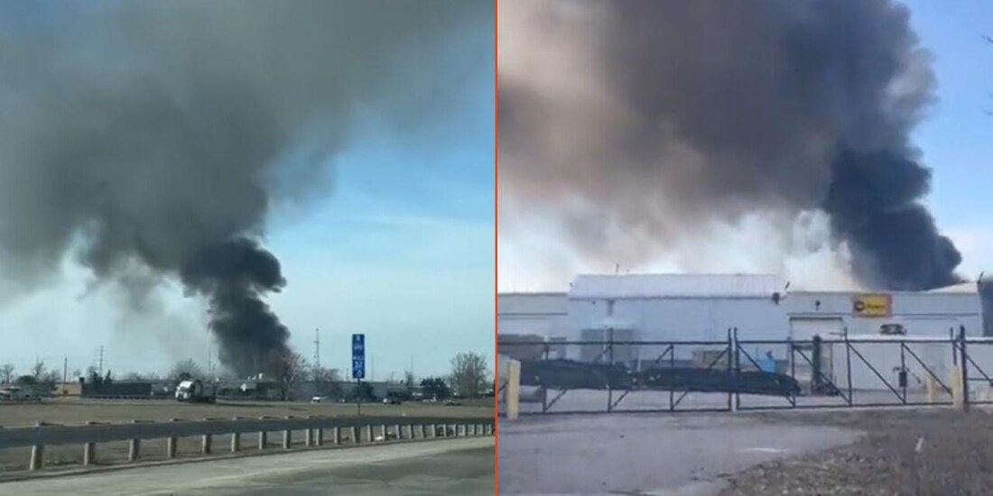 Explosión e incendio en fábrica de metales en Ohio, Estados Unidos.