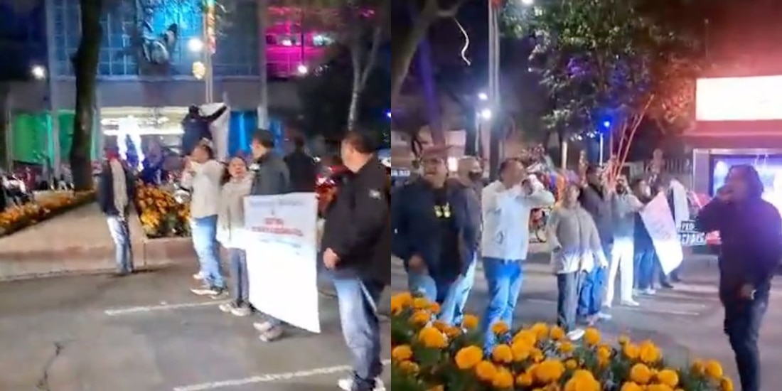Trabajadores del IMSS bloquean Reforma