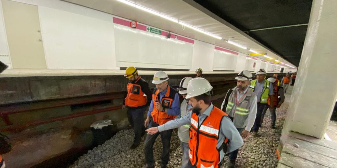 Comienza el tendido de balasto en el tramo de Salto del Agua hacia Isabel la Católica de la Línea 1 del Metro, así como la instalación del nuevo sistema de drenaje