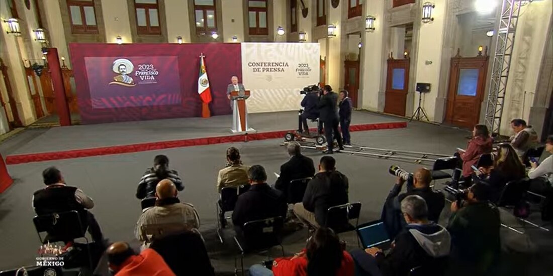 AMLO este jueves 2 de febrero del 2023.